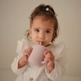 thumbnail image 3 of mushie Vaso de entrenamiento y pajita 100% silicona para niños pequeños | 6 meses+ (lila suave), 3 of 5