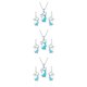 thumbnail image 5 of Qarigey Collar Pendientes de gancho Conjunto Dibujos animados Estética Boda Novia Joyería Novia Oficina Vacaciones Accesorios Azul Type1 NO1, 5 of 6