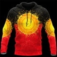 thumbnail image 3 of Sudadera con capucha estampada con bandera aborigen en el interior de arte aborigen Nueva sudadera con capucha y sudaderas para hombres y mujeres Sudadera con capucha de moda, 3 of 5