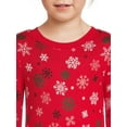 thumbnail image 4 of Holiday Time Girls Tight Fit Long Sleeve Sleepwear Pajama Top and Pants, 2-Piece Set, Sizes 4-10, 4 of 5