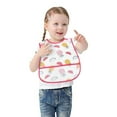 thumbnail image 5 of Miyuadkai Claerance! Round Baby Eating Bib - Soft Fabric Apron for Toddlers (1-3 Years) with Waterproof Backing, 5 of 5