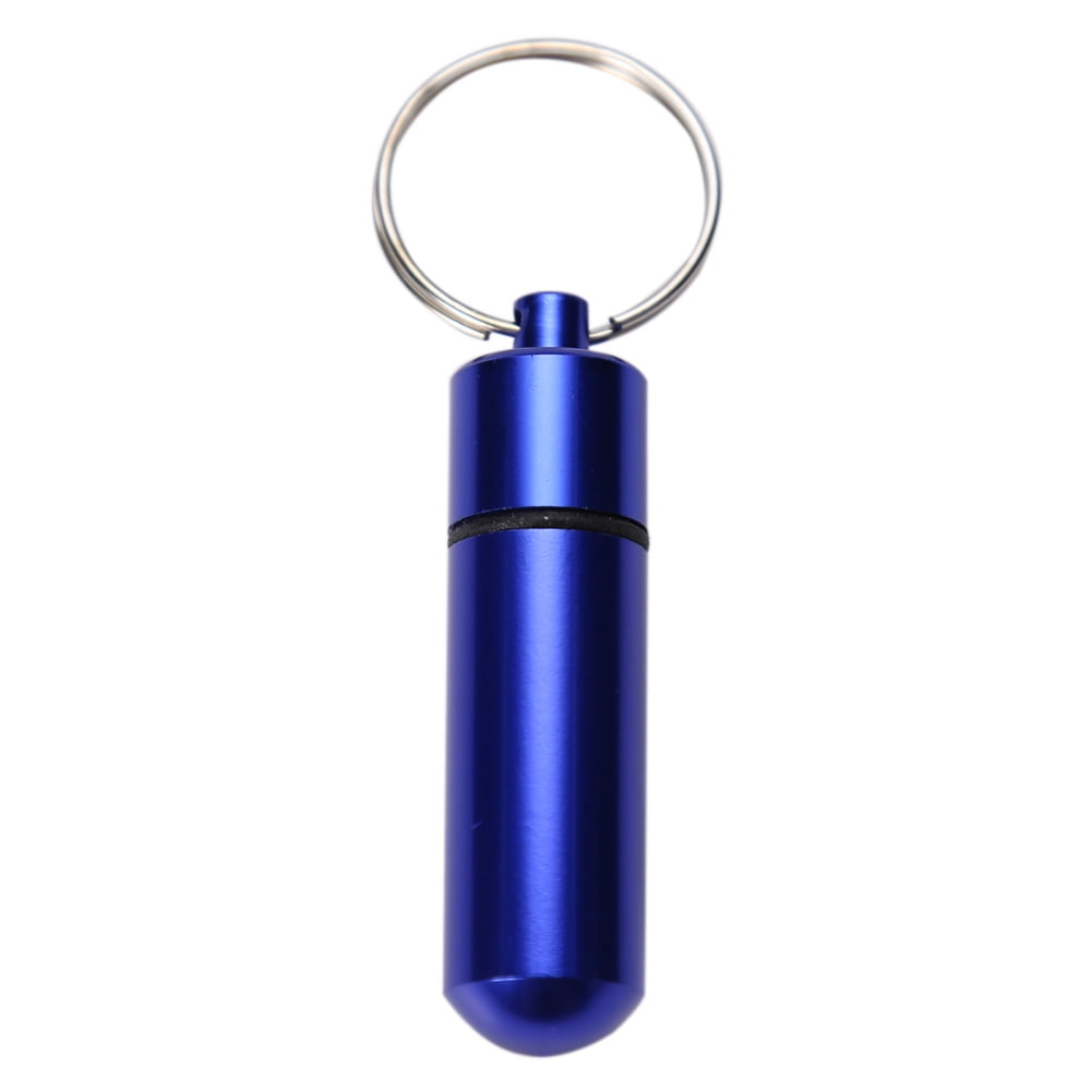Pinfect Aluminum Medicine Organizer Pill Tablets Drug Bottle Storage Container Keychain