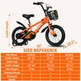 thumbnail image 2 of 16" Kids Bikes for Girls and Boys, DEYGIA Kids' Bicycles with Training Wheels, Ages 4-8 Years, Orange, 2 of 7