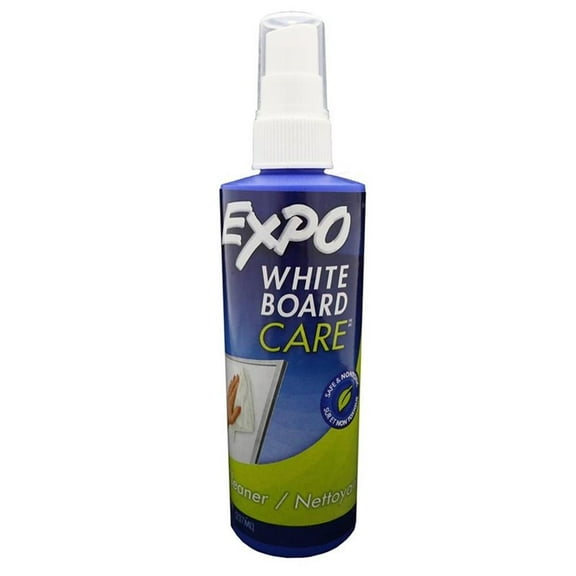Pemberly Row Plastic 8 oz. Expo Whiteboard Cleaner Spray Bottle 12 Pack in Clear