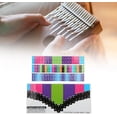 thumbnail image 2 of YISITIAN Kalimba Sticker, Colorful Kalimba Scale Sticker Thumb Piano Key Stickers Musical Note Decoration for Beginner CA919-1302, 2 of 9