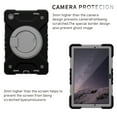 thumbnail image 6 of ELEHOLD Rugged Case for Samsung Galaxy Tab A8 10.5" (X200/X205/X207),Three-Layer Protection PC+Silicone Case with 360° Rotatable Kickstand Folding Handle Grip Shoulder Strap Shockproof Case,Black/Gray, 6 of 8