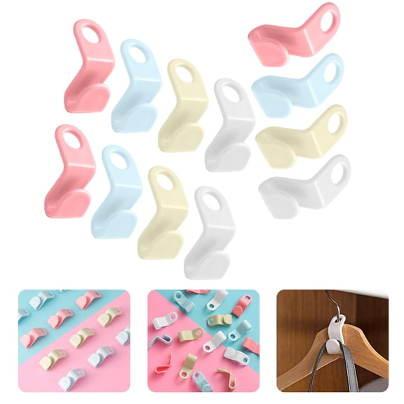 Milisten Multi-Functional Hanger Hooks Clothes Hanger Connecting Hooks PVC 20Pcs