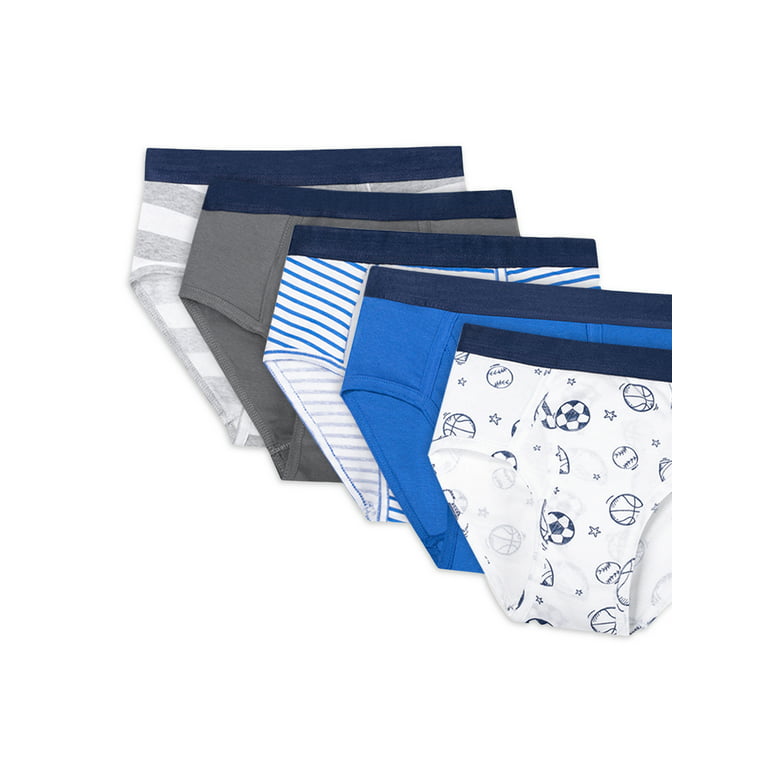 Little Star Organic Boys Briefs Underwear, 10 Pk, Size 6-20