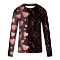 thumbnail image 4 of Lilgiuy Men Casual Round Neck Long Sleeve Pullover Valentine's Day 3D Printed T-Shirt Blouse Workwear, 4 of 5