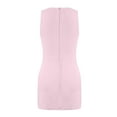 thumbnail image 4 of Xyxonk Golf Dresses for Women Summer Workout Sports Dress with Shorts Sleeveless Slit Solid Color Dresses Casual Tennis Activewear Dress Pink 2XL, 4 of 5