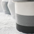 thumbnail image 7 of Orino 18"x16" Extra Large Storage Baskets with Handle-Cotton Rope Laundry Basket-Toy Storage Organizer-Soft Baby Kid Nursery Hamper Organizer-Tall Woven Basket Toy Storage Bin(Black+Grey+Beige), 7 of 7