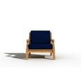 thumbnail image 2 of Adrien Teak Deep Seating Outdoor Club Chair with Navy Cushion, 2 of 5