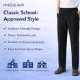 thumbnail image 5 of INGEAR Boys School Pants – Soft Stretch Uniform Dress Pants for Kids, Comfortable Slim Fit Flat Front School Trousers for Daily Wear, Activities and Special Events, 5 of 7