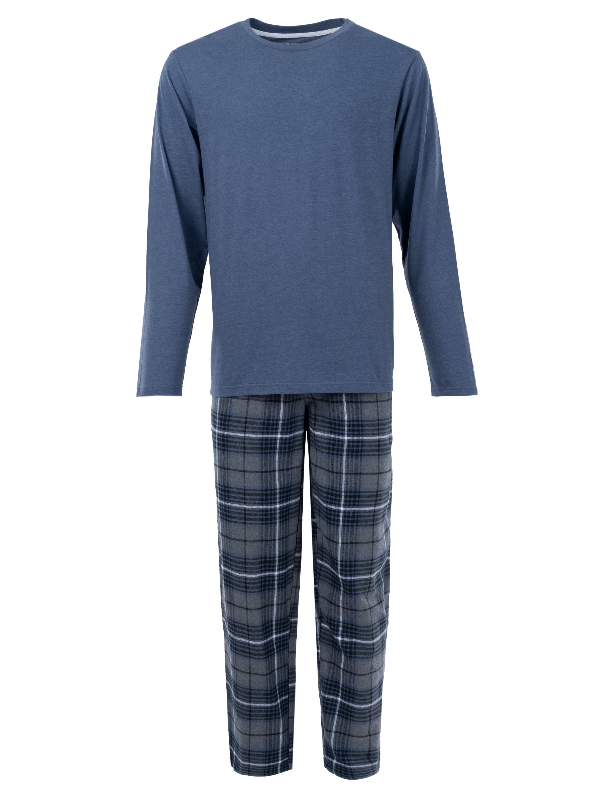 Fruit of the Loom Men's Jersey Knit Top and Flannel Pajama Pants Set, 2-Piece, Sizes S-5XL