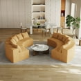 thumbnail image 6 of Plush Corduroy Curved Sectional Sofa with 12 Pillows | Modular Design for Various Spaces, 6 of 6