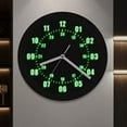 thumbnail image 4 of 12/24 Hour Display Clock 10" BLACK Military Time Wall Clock With Remote Decor US For A Home, Bedroom, Living Room, Office, Hotel, 4 of 14