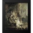 thumbnail image 2 of Rembrandt Van Rijn, 12x14 Black Modern Framed Museum Art Print Titled - Christ Presented To The People, 2 of 5