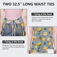 thumbnail image 6 of Yellow Lemon Fruit Leaves Apron-Garden Aprons for Women with Pockets-Cotton Linen Waterproof Kitchen Cooking Gardening Aprons Adjustable for Kitchen,Cooking,BBQ and Salon 33x27 Inch, 6 of 7