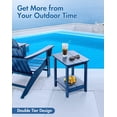thumbnail image 4 of Table d'Appoint Extérieur Adirondack, Table d'Extrémité Extérieure à 2 Niveaux de 16,7 Pouces pour Patio, Piscine, Véranda, Mobilier de Patio Extérieur Résistant à Toutes les Intempéries Bleu Marine, 4 of 7