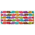 thumbnail image 1 of Colorful Kitchen Mat, French Macarons in a Row Coffee Shop Cookies Flavours Pastry Bakery Food Design, Plush Decorative Kitchen Mat with Non Slip Backing, 47" X 19", Multicolor, by Ambesonne, 1 of 1