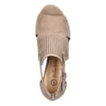 thumbnail image 3 of BELLA VITA Womens Beige Buckle Accent Padded Perforated Adjustable Illiana Open Toe Block Heel Zip-Up Leather Heeled Sandal 7.5 M, 3 of 4