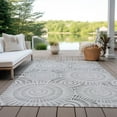 thumbnail image 6 of Addison Rugs Chantille Indoor/Outdoor Transitional Circles Gray Washable Rectangle Rug, 3' x 5', 6 of 6