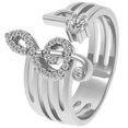 thumbnail image 1 of SHISUYAN 1Set Silver Alloy Adjustable Musical Note Ring for Women Party Decorative, 1 of 8