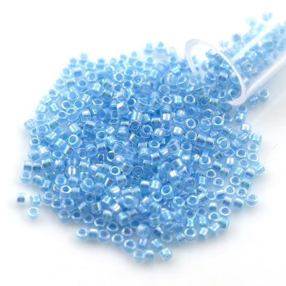 Miyuki Delica Seed Bead 11/0 Transparent Cyan AB