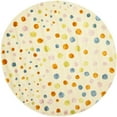 thumbnail image 4 of SAFAVIEH Soho Eric Polka Dots Wool Area Rug, Ivory/Multi, 3'6" x 5'6", 4 of 7