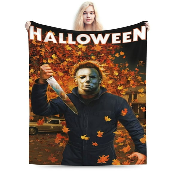 Michael Myers Blanket Cozy Warm Flannel Throw Blanket for Living Room Bedroom Bed Sofa Car, All Seasons Fleece Blankets Gifts for Kids Teens Adults 40"X30"