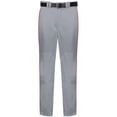 thumbnail image 1 of Russell R11LGM.B9T.L Pantalon de Baseball Adulte Piped Diamond Series 2.0, Baseball Gris & Rouge Vif - Large, 1 of 1