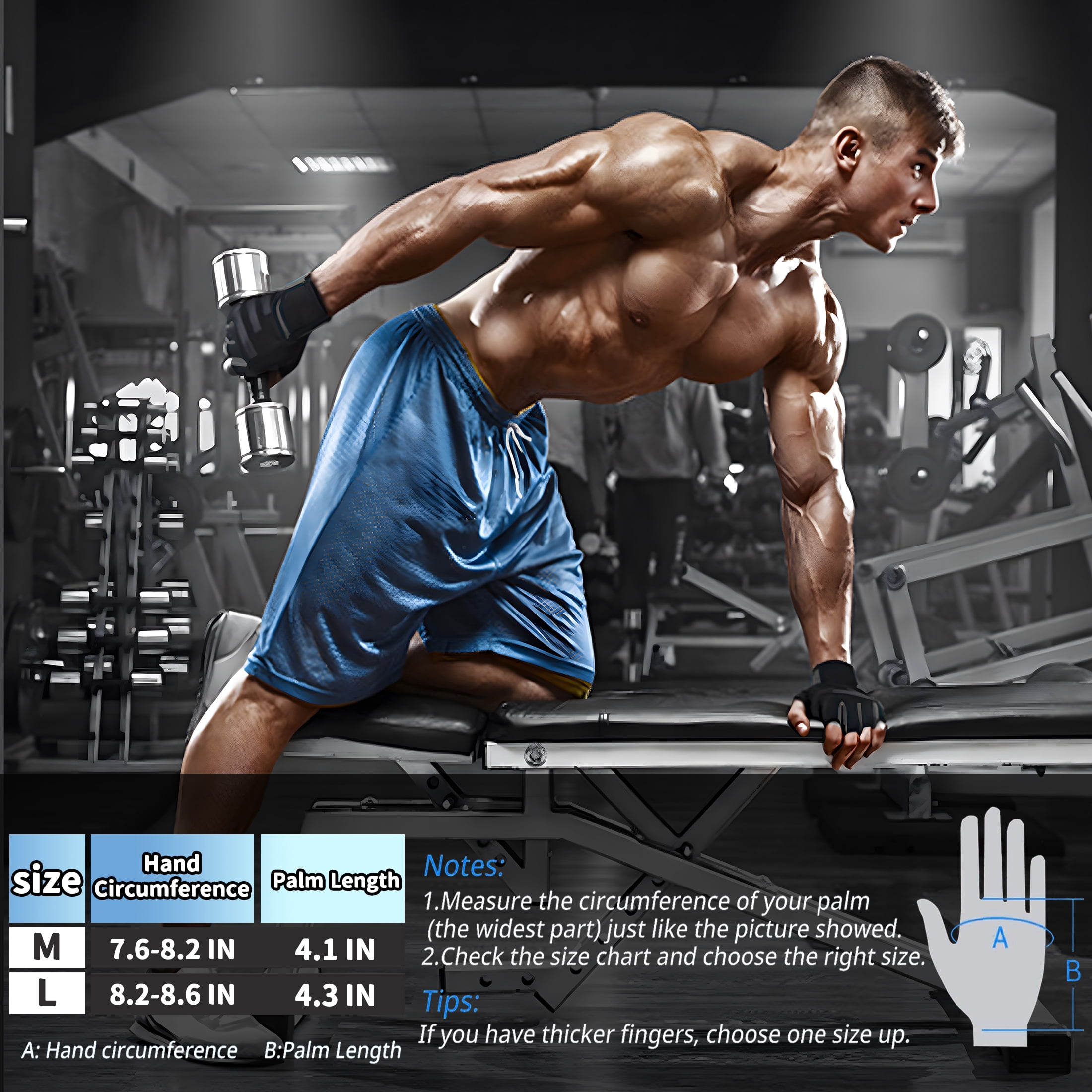 cyrico workout Gloves for Men and Women, Breathable Weight Lifting Gloves with Wrist Wrap Support, Full Palm Protection Gym Gloves for Fitness Training, Cycling, Pull Ups, Exercise and Hanging