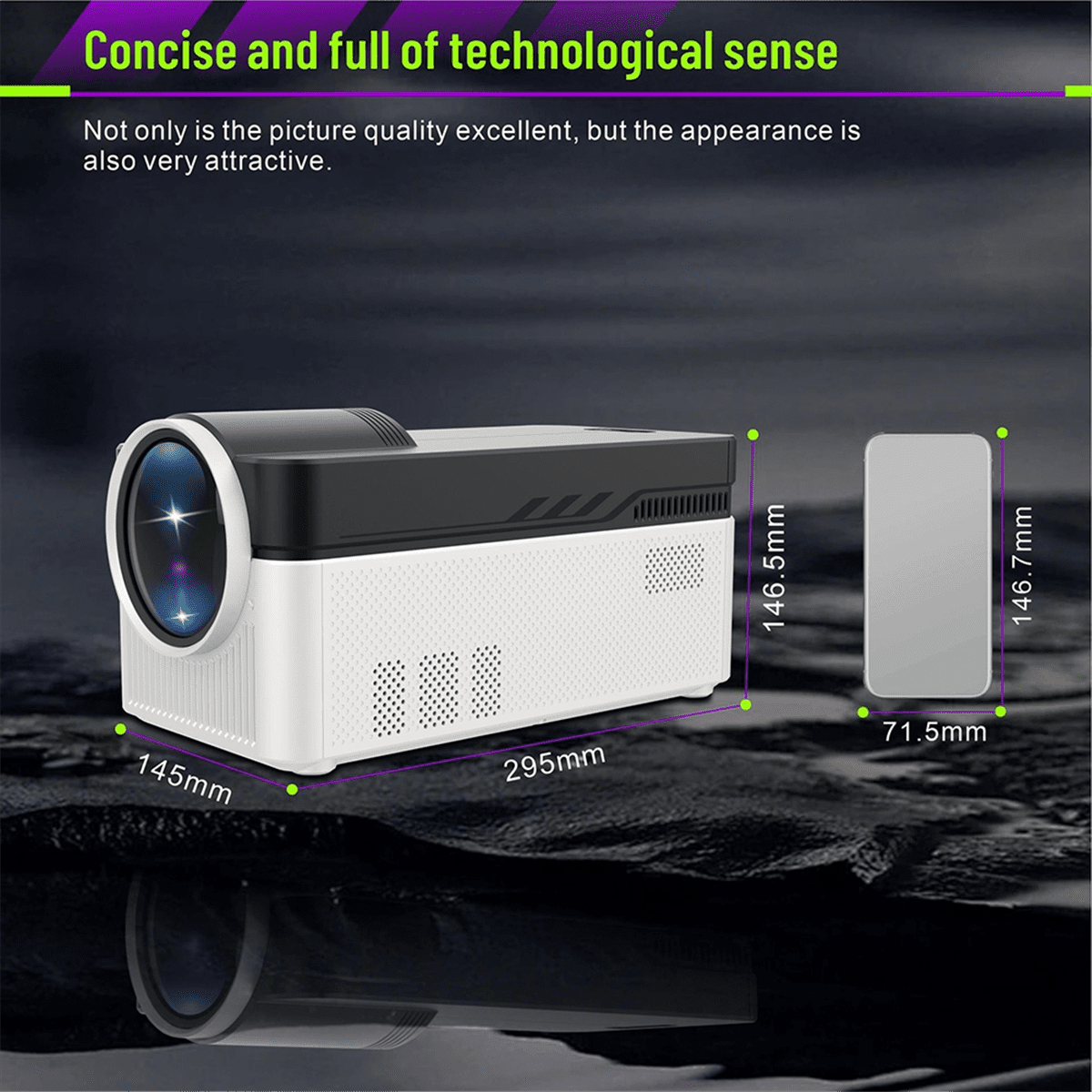 700ANSI HY450 Projector 8K 1080P Ultra Short Throw H716 BT5.4 Auto Offset Electronic Focus Home Theater Voice US Plug