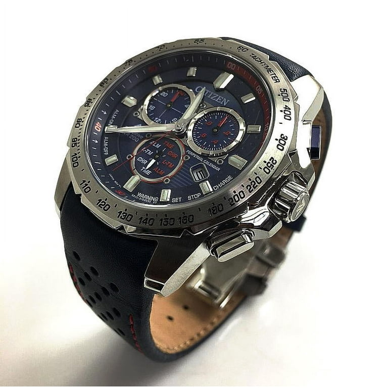 Citizen Men's Promaster MX Eco-Drive Watch, Silver-tone, Blue Band