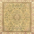 thumbnail image 1 of Ahgly Company Indoor Square Abstract Cinnamon Brown Abstract Area Rugs, 3' Square, 1 of 6
