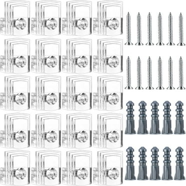 Plutput 16 mm x 20 mm Mirror Holder Clips Kit 20 Pieces