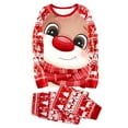 thumbnail image 3 of URMAGIC Matching Family Pajamas Sets Christmas Pjs with Cute Elk and Floral Sleeve Tee and Bottom Loungewear, 3 of 7