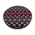 thumbnail image 2 of Bar Stool Covers Round, red Minimalist Snowflake Bar Stool Cushion Covers Seat Cushion with Elastic Bands, Chairs Covers for Kitchen Dining Room 12-14 Inch, 2 of 7