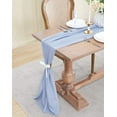 thumbnail image 2 of WARM HOME DESIGNS 6 Yards Dusty Blue Chiffon Fabric for Kitchen or Wedding Arch Decorations. CF 216 D BLUE, 2 of 5