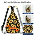 thumbnail image 2 of HAWEE Convertible Sling Backpack Purse Sunflower Crossbody Chest Bag Left and Right Shoulder Water Repellent, 2 of 7