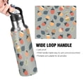 thumbnail image 4 of Yayeee 20oz Double Wall Stainless Steel Water Bottle with Flip Straw, Gray Acorns Pattern, 4 of 7