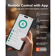 Video Smart Lock with Camera, 6-in-1 Fingerprint Keyless Entry Door Lock for Front Door, App Remote, Auto Locks, Wi-Fi Smart Deadbolt Lock, Easy Install, Black