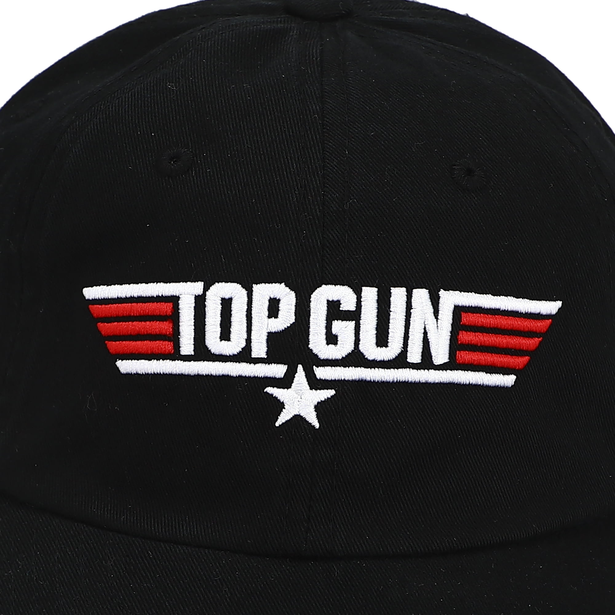 Top Gun Logo Black Snapback Hat
