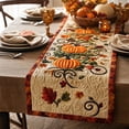 thumbnail image 5 of Aonerit Quilted Pumpkin Maple Leaf Tablecloth, Printed Thanksgiving Dining Decor, Washable Living Room Cover, Seasonal Home Party Table Accessory, 5 of 7