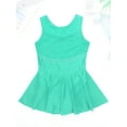 thumbnail image 3 of Oyolan Kids Girls Sparkly Ballet Dance Dress Sleeveless Figure Skating Leotard Stage Performance Costumes Mint Green 8, 3 of 7