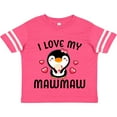 thumbnail image 3 of Inktastic I Love My Mawmaw with Cute Penguin and Hearts Girls Toddler T-Shirt, 3 of 5