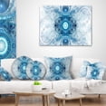 thumbnail image 4 of Designart Light Blue Fractal Pattern - Abstract Throw Pillow - 16x16, 4 of 5