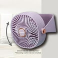 thumbnail image 2 of Aiwa 4" Desk Fan, USB-C Rechargeable Mini Fan with 3 Speeds and 270-Degree Rotation, Violet, 2 of 5