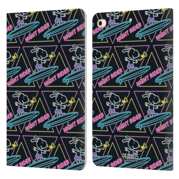 Head Case Designs Officially Licensed Peanuts Snoopy Aloha Disco Night Rider Leather Book Wallet Case Cover Compatible with Apple iPad mini (2019)