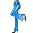 thumbnail image 5 of AUNVITO Women's Shiny Flared Pants Glossy Fashionable and Stylish Style, 5 of 7